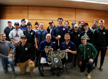 Dean Gorder Assists with US Sled Hockey Team Gold