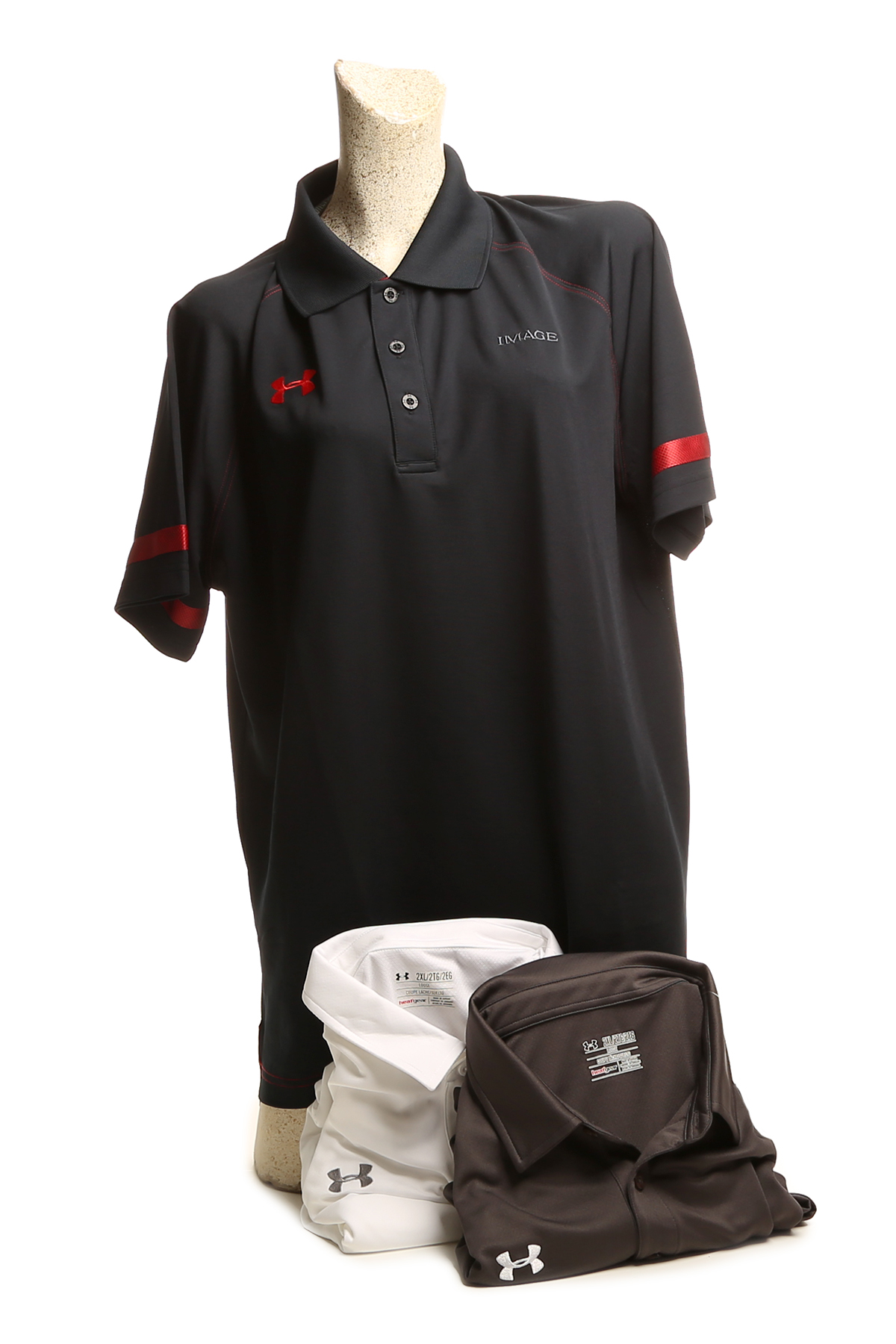grey under armour golf shirt